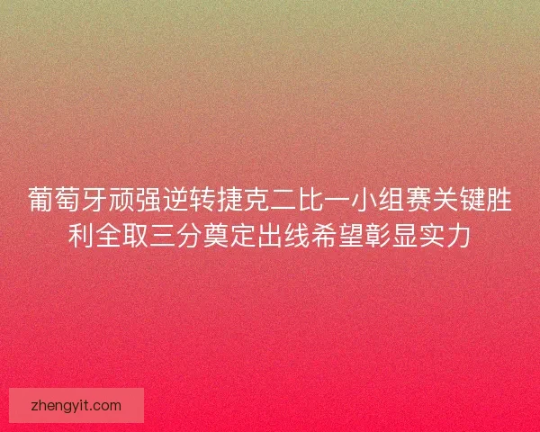 葡萄牙顽强逆转捷克二比一小组赛关键胜利全取三分奠定出线希望彰显实力