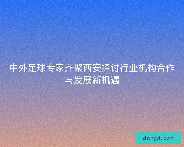 中外足球专家齐聚西安探讨行业机构合作与发展新机遇